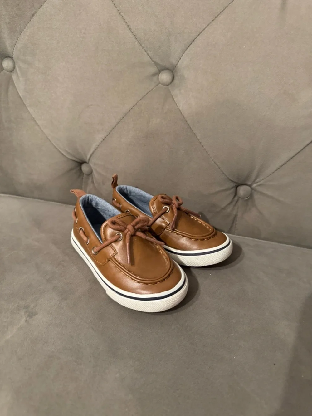 Kids Classic Brown Boat Shoes - Casual Slip-On Sneakers